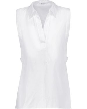 T By Alexander Wang Cotton-Poplin Shirt - White