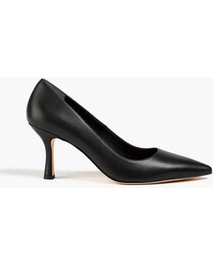 Stuart Weitzman Isla Leather Court Shoes - Black