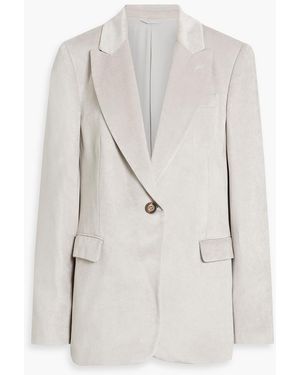 Brunello Cucinelli Corduroy Blazer - White