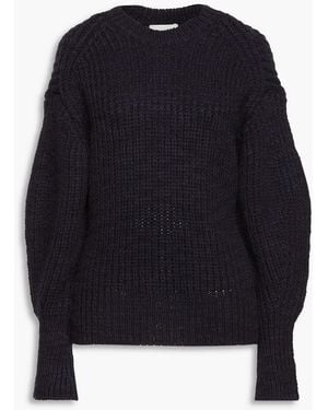 3.1 Phillip Lim Cutout Ribbed Wool Sweater - Blue