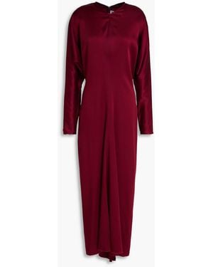 Victoria Beckham Satin-crepe Maxi Dress - Red