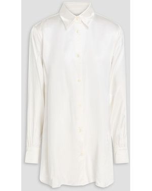 Officine Generale Elzi Satin Shirt - White