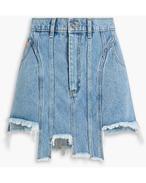Natasha Zinko Asymmetric Denim Skirt - Blue