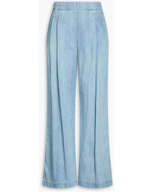 James Perse High-Rise Wide-Leg Jeans - Blue