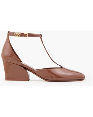 Zimmermann Patent-leather Court Shoes - Brown