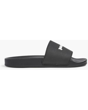 Palm Angels Appliquéd Rubber Slides - Black