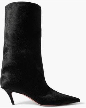 AMINA MUADDI Fiona Calf Hair Boots - Black