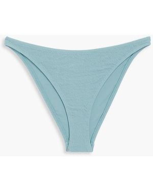 Solid & Striped The Paula Stretch-Seersucker Bikini Briefs - Blue