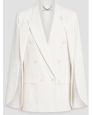 Stella McCartney Double-Breasted Cape-Effect Wool-Blend Twill Blazer - White
