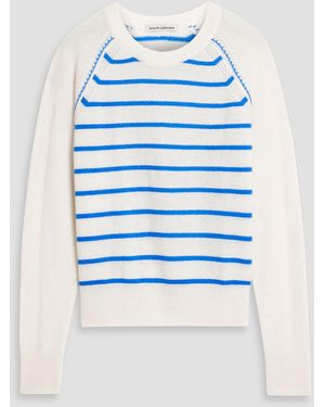 Autumn Cashmere Striped Cashmere Sweater - Blue