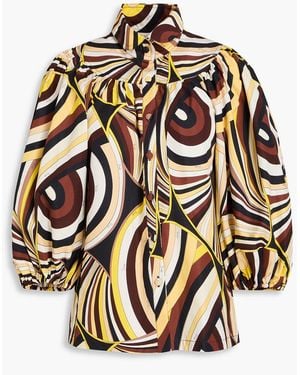 PUCCI Hemd aus baumwollpopeline mit print - Braun
