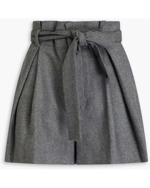 RED Valentino Belted Flannel Shorts - Grey