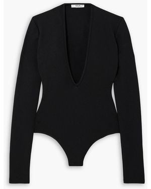 Agolde Body "zena" aus geripptem jersey - Schwarz