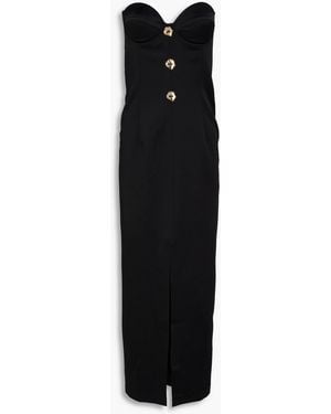 Violante Nessi Strapless Satin Maxi Dress - Black