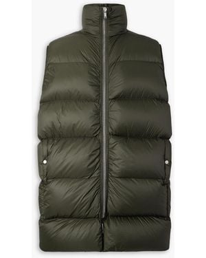 Rick Owens Quilted Padded Shell Down Vest - Green