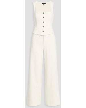 Rag & Bone Marianne Ponte Wide-Leg Jumpsuit - White