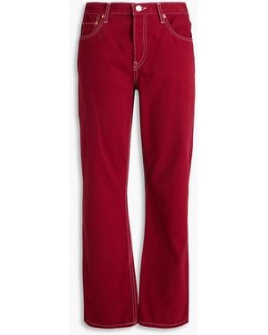 RE/DONE Standard High-rise Straight-leg Jeans - Red