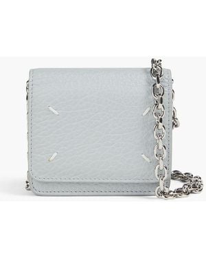 Maison Margiela Pebbled-leather Coin Purse - Grey