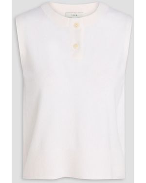 Vince Wool-Blend Vest - White