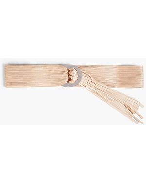 Emilio Pucci Satin Belt - Natural