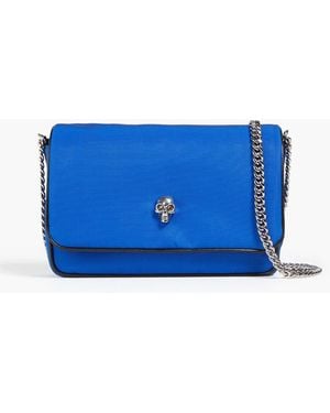 McQueen Skull Faille Cross-body Bag - Blue
