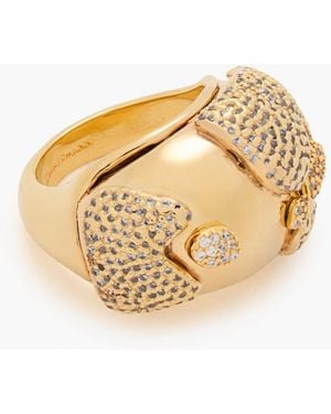 Zimmermann Goldfarbener ring mit kristallen - Mettallic