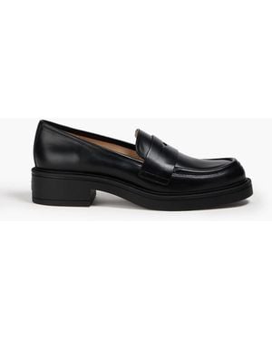 Stuart Weitzman Louise Leather Loafers - Black