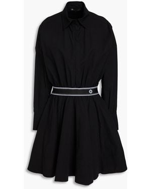 Maje Cotton-blend Poplin Mini Shirt Dress - Black