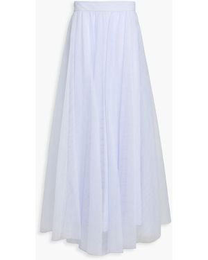 Zimmermann Gathered Tulle Maxi Skirt - White