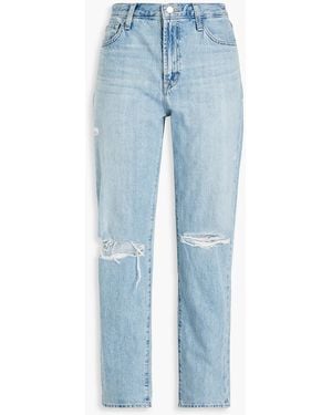 J Brand Distressed Boyfriend Jeans - Blue