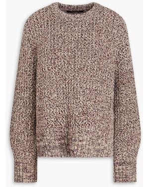 Mother Of Pearl Marled Wool-blend Jumper - Brown