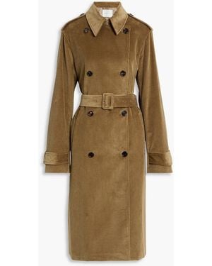 Veronica de Piante Bella Cotton-Corduroy Trench Coat - Natural