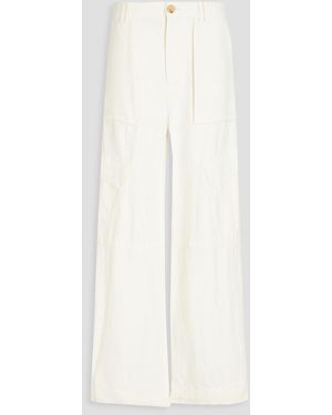 Vince Linen-blend Cargo Pants - White