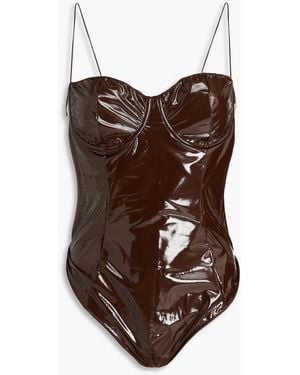 Oséree Coated Balconette Swimsuit - Brown