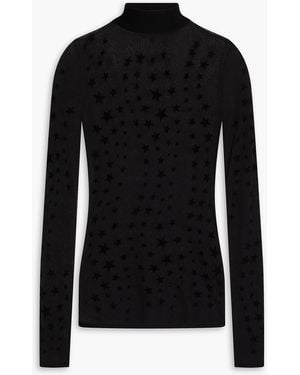 Sandro Rollkragenpullover aus beflocktem strick - Schwarz