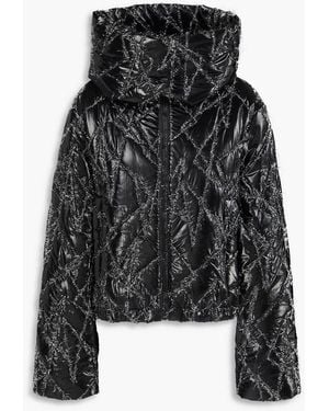 Goldbergh Starry Sky Quilted Stretch-shell And Tinsel Ski Jacket - Black
