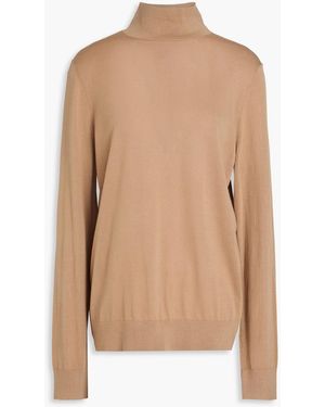 Theory Wool-blend Turtleneck Jumper - Natural