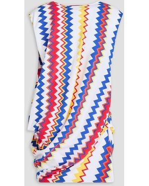 Missoni Draped Stretch-Knit Top - Blue