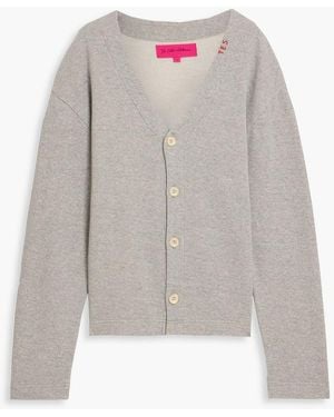 The Elder Statesman Daily Cotton And Cashmere-Blend Jersey Cardigan - Black