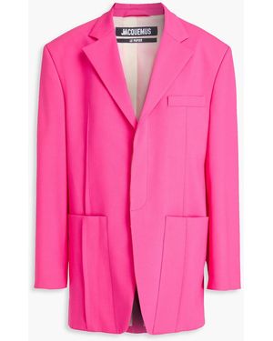 Jacquemus Neon Wool-blend Blazer - Pink
