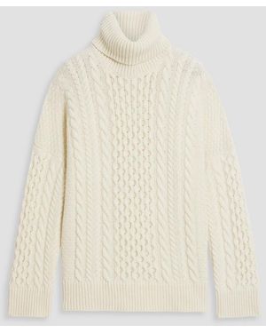&Daughter Cable-knit Wool Turtleneck Jumper - Natural