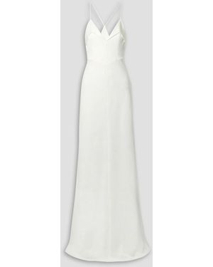 Galvan London Punta Crepe Gown - White