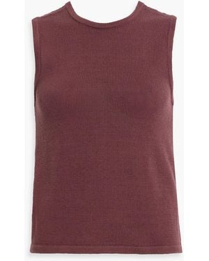 Tibi Wrap-Effect Cotton Top - Purple