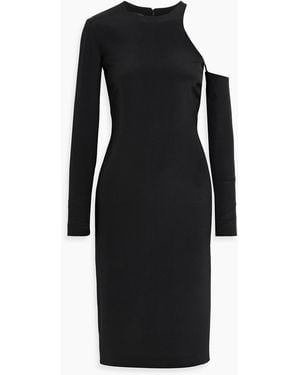 Tom Ford One-Shoulder Silk Cutout Dress - Black