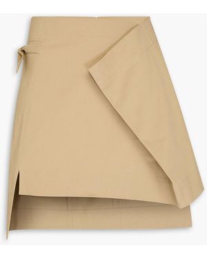 JW Anderson Kite Draped Stretch-Cotton Twill Mini Skirt - Natural
