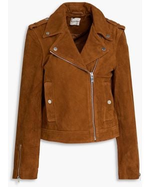 Claudie Pierlot Club Suede Biker Jacket - Brown
