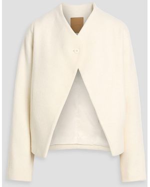 LE17SEPTEMBRE Wool-Blend Felt Jacket - Natural