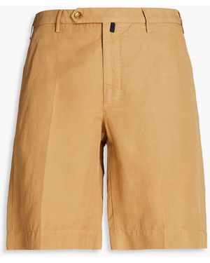 Slowear Incotex Linen And Cotton-blend Chino Shorts - Natural