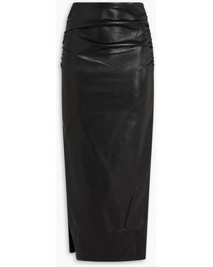 Nanushka Ruched Jersey And Okobor Midi Skirt - Black