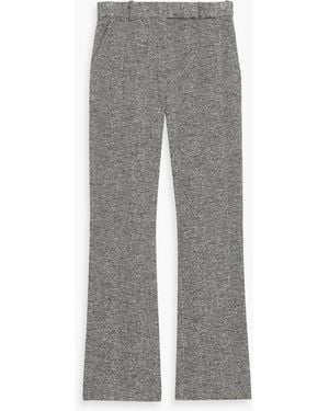 Jonathan Simkhai Jamyson Herringbone Woven Straight-Leg Pants - Gray
